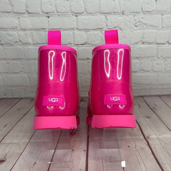 Ugg Classic Mini Pink Clear Waterproof Boots Women’s Size 6 (S/N 1112386K) - Picture 8 of 10